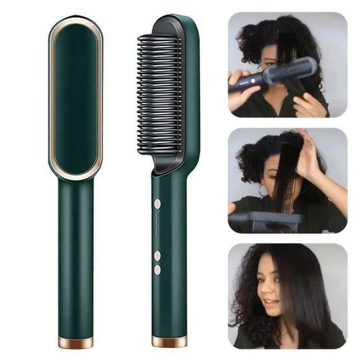 Cepillo Alisador Eléctrico | Cabello Liso y Sin Frizz en Minutos